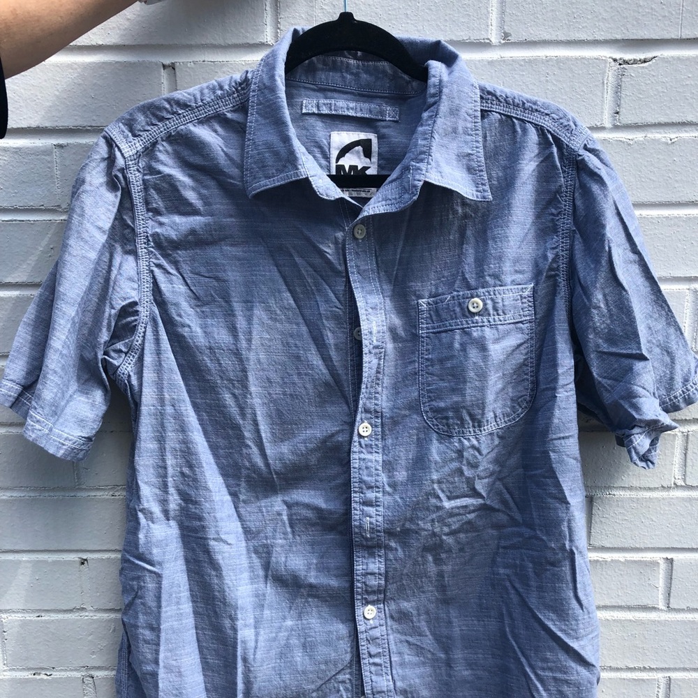 Mountain Khaki Short Sleeve Chambray button down